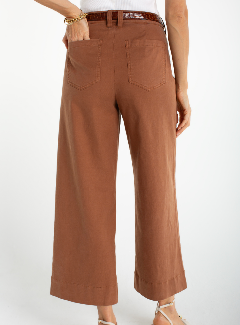 Liverpool HR Crop Wide Leg MOCHA BROWN | Happy Sol
